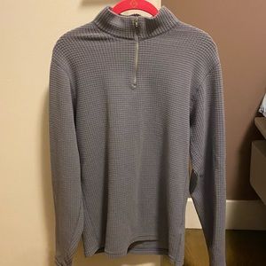 Quarter Zip Periwinkle Turtleneck Sweater
